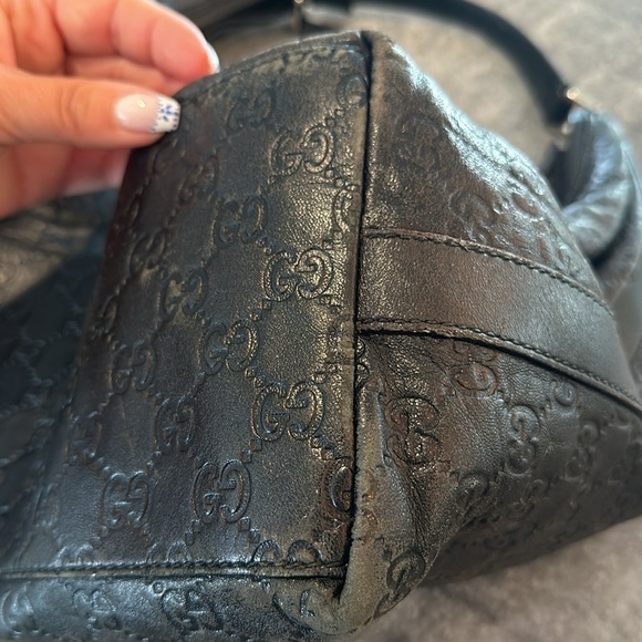 Gucci guccissima Large black leather hobo shoulder bag. Guaranteed authentic! - Picture 11 of 11